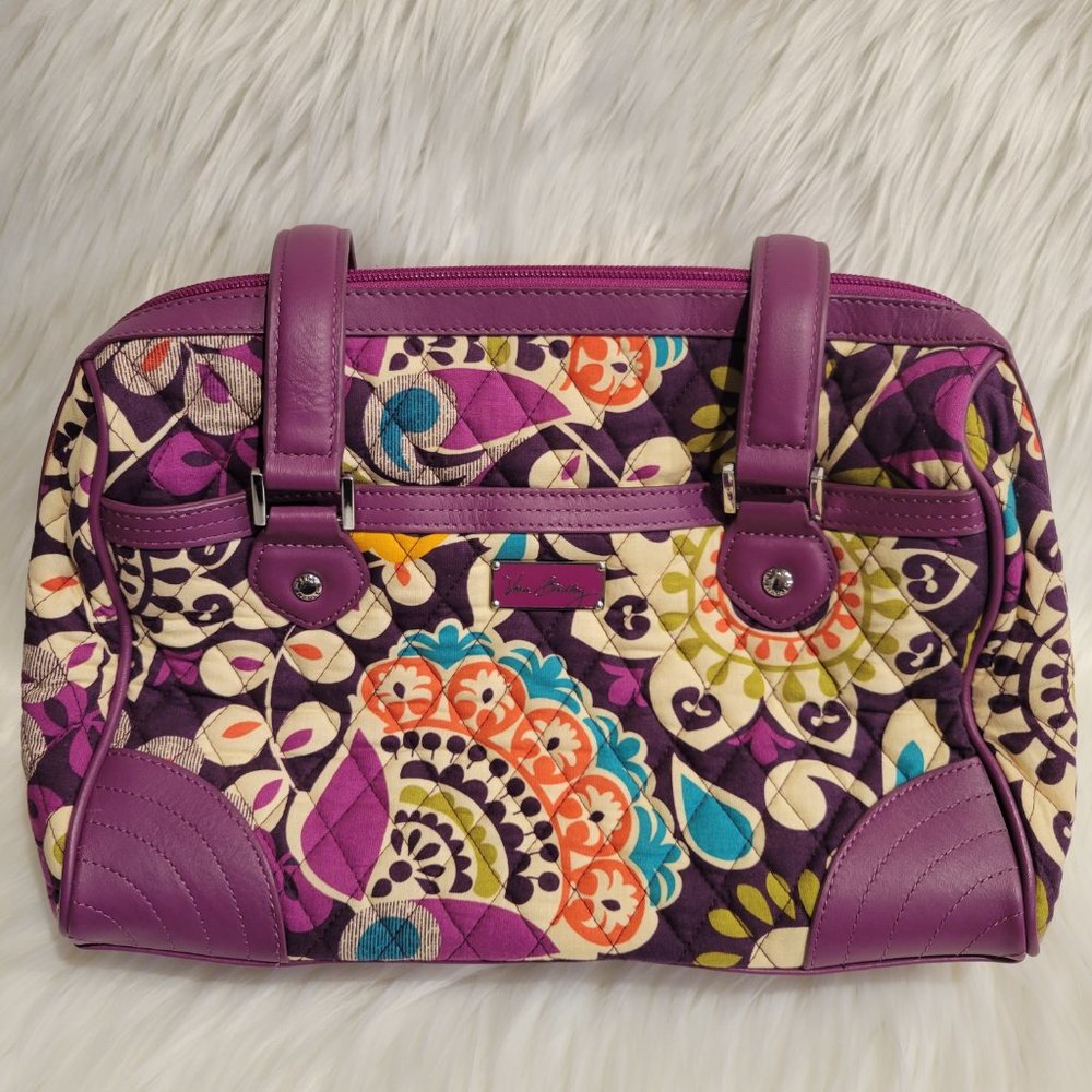 Vera Bradley “Plum Crazy” Satchel Bag - Picture 1 of 14